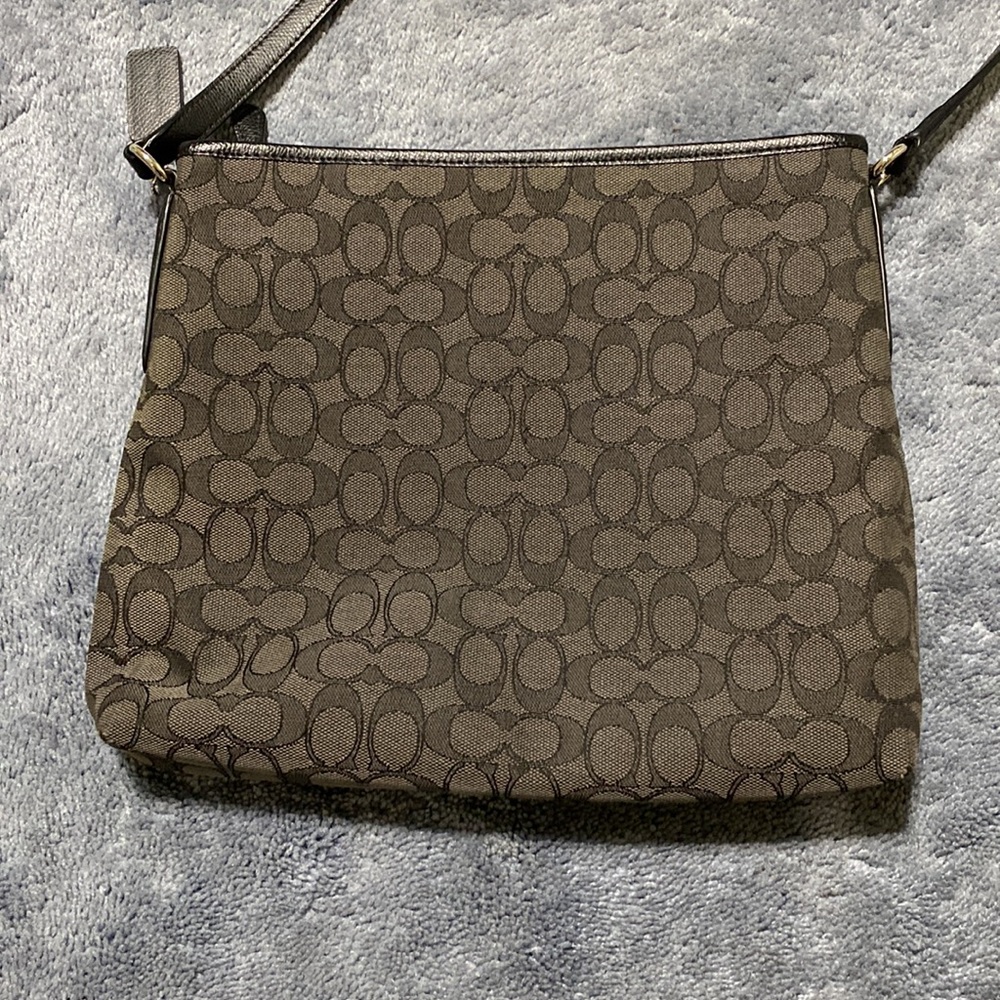 Coach Signature Print Canvas File Bag - image 4